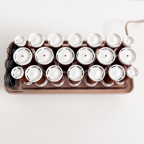 Vintage Clairol Custom CareSetter KF-20 Hot Rollers Velvet Curlers with Clips - Picture 3 of 12